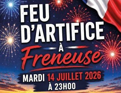 Affiche feu artifice 14 juil 26