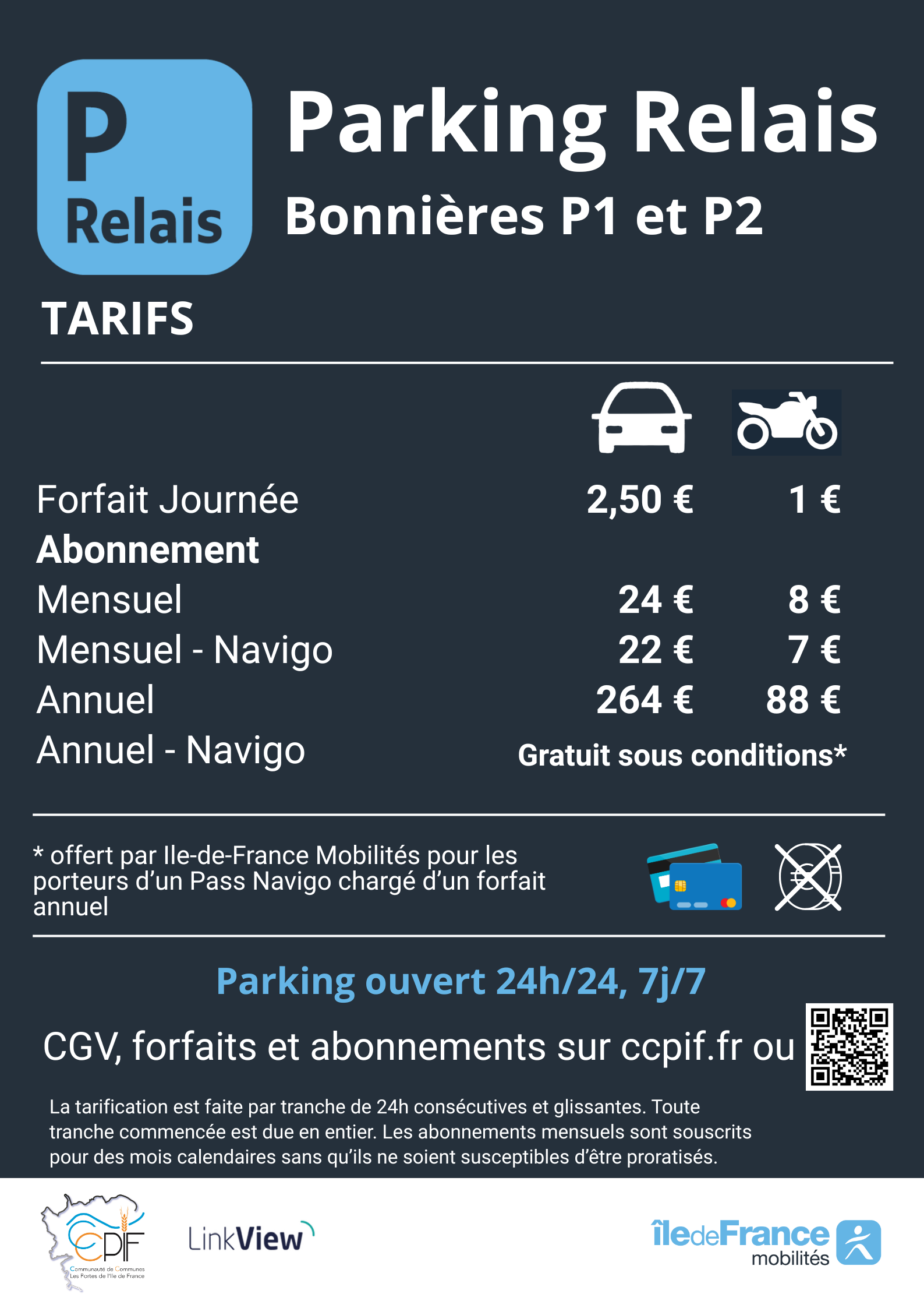 Tarifs p1 p2